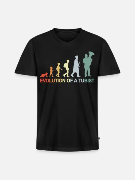 Development of a tuba player - Men's Premium Organic T-shirt with V-neck - black