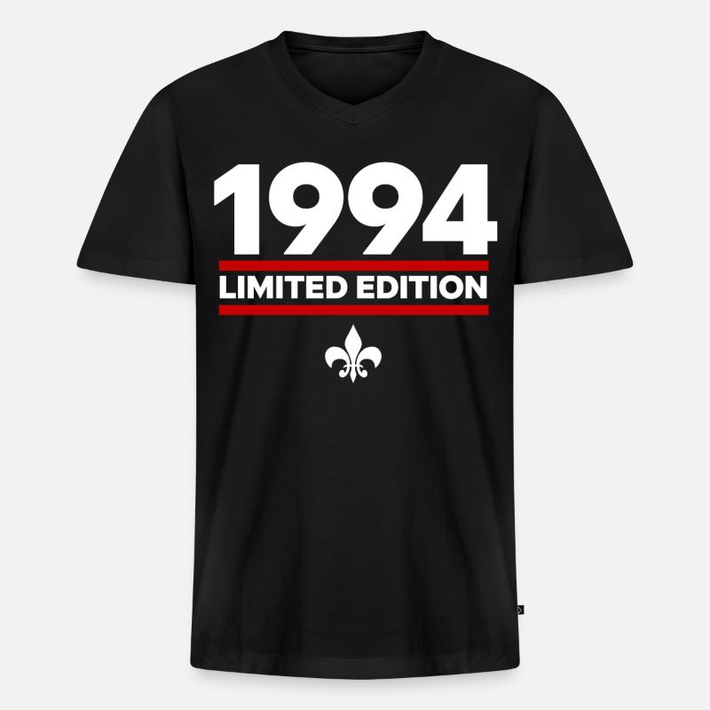 1994 Limited Edition - Männer Premium Bio T-Shirt mit V-Ausschnitt - Schwarz