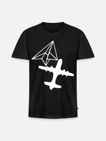 Dream of Greatness (White) - Men's Premium Organic T-shirt with V-neck - black