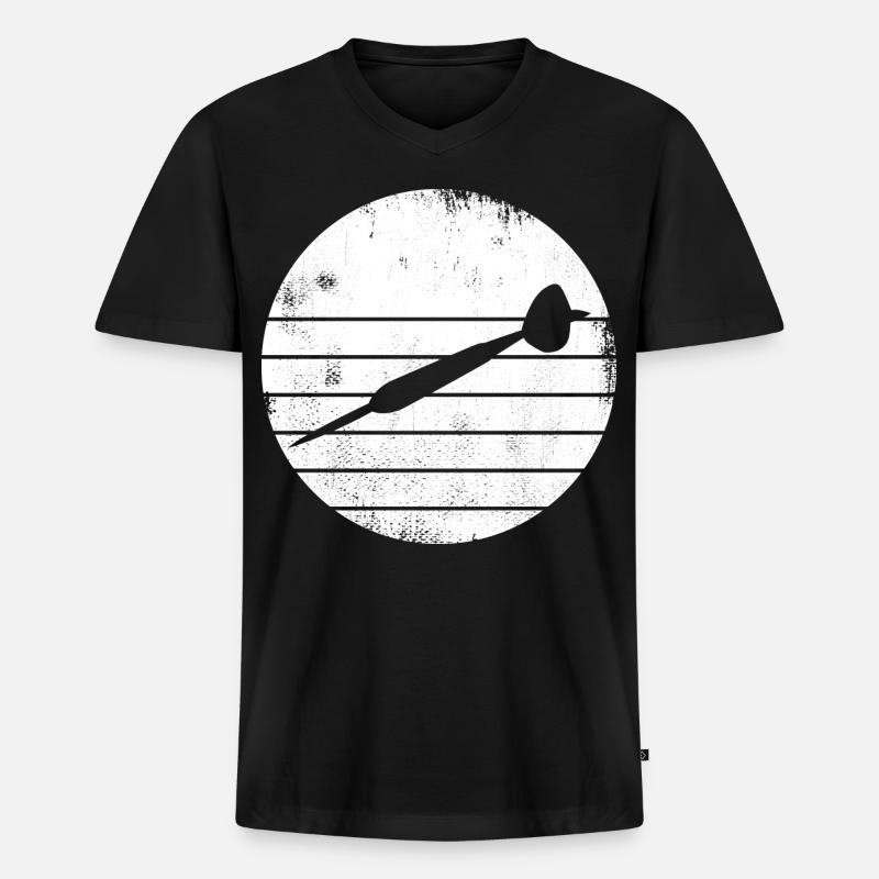 Dartpfeil Skizze - Männer Premium Bio T-Shirt mit V-Ausschnitt - Schwarz