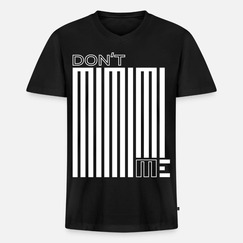Stop Mimimi – Machen, statt Jammern - Männer Premium Bio T-Shirt mit V-Ausschnitt - Schwarz