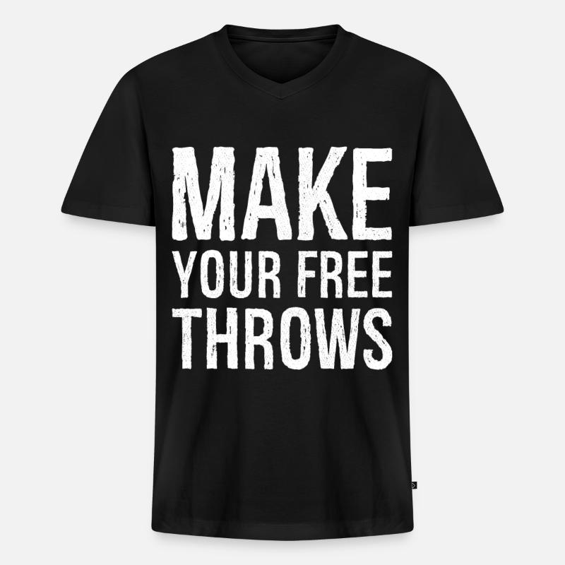 Machen Sie Ihre Freiwürfe - Männer Premium Bio T-Shirt mit V-Ausschnitt - Schwarz