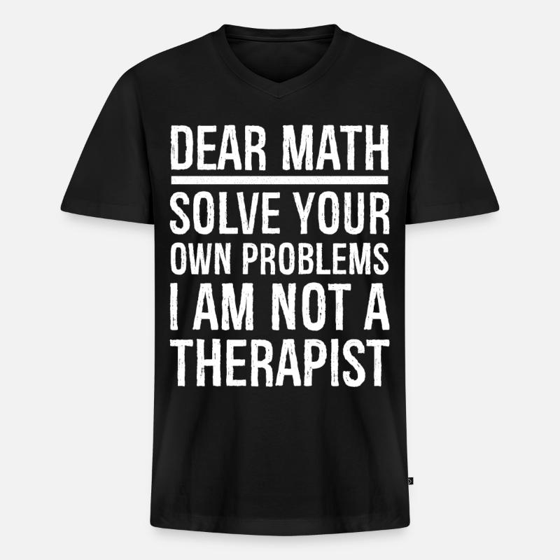 dear math funny shirt - Männer Premium Bio T-Shirt mit V-Ausschnitt - Schwarz