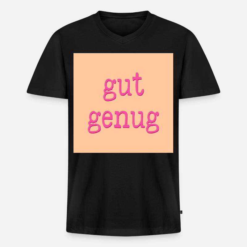 nervensystem gut genug - Männer Premium Bio T-Shirt mit V-Ausschnitt - Schwarz
