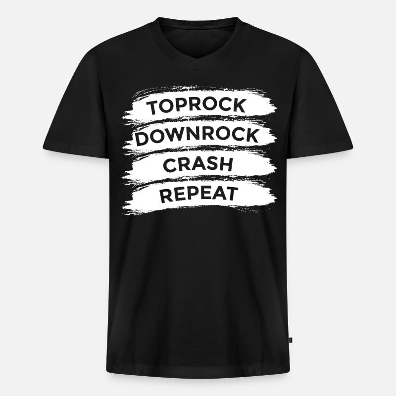 Breakdance Techniken - Männer Premium Bio T-Shirt mit V-Ausschnitt - Schwarz
