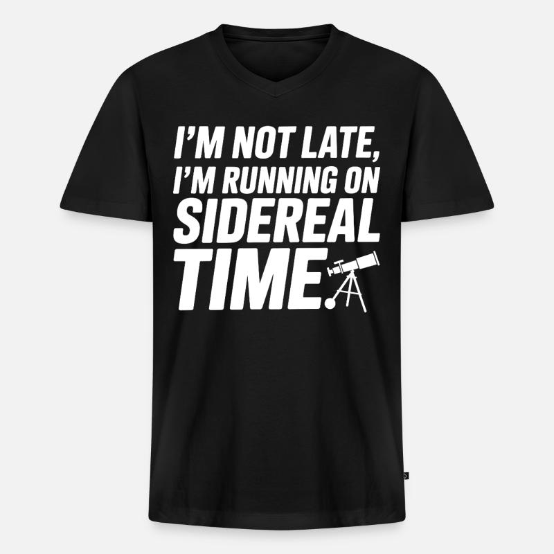 Celestial Map Constellation Guide - Men's Premium Organic T-shirt with V-neck - black