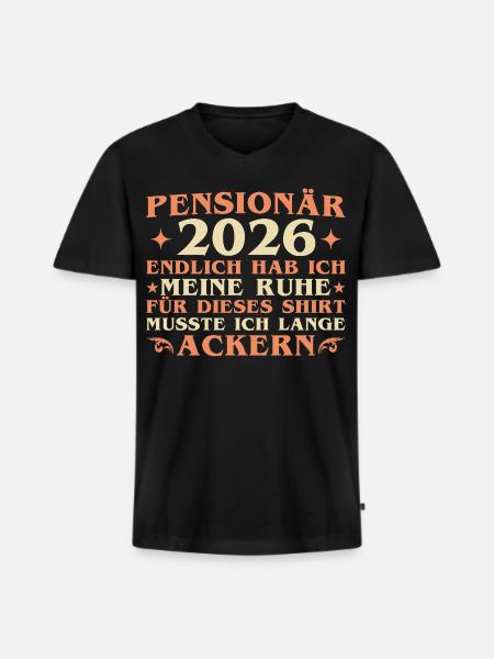 Colleague Farewell Pension 2026 - Pensioner - Men's Premium Organic T-shirt with V-neck - black