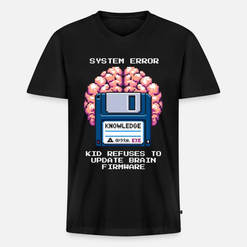 Systemfehler: Update verweigert | Homeschool - Männer Premium Bio T-Shirt mit V-Ausschnitt - Schwarz