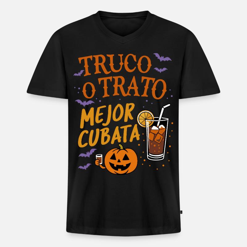 Süßes oder Saures Beste Cubata - Männer Premium Bio T-Shirt mit V-Ausschnitt - Schwarz