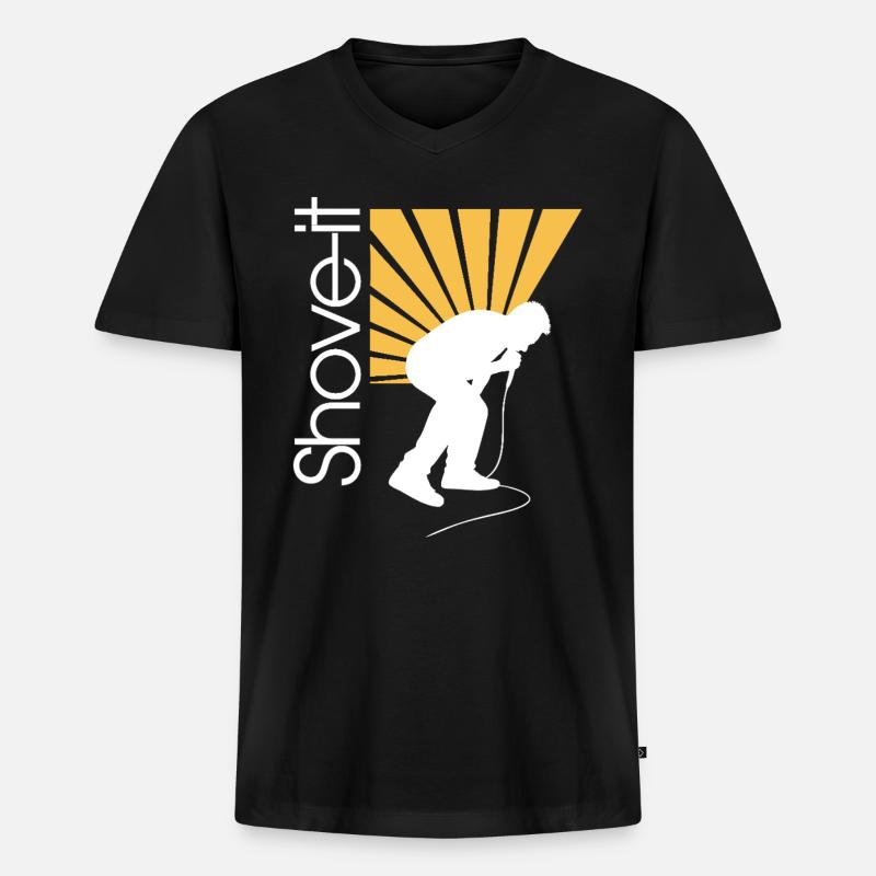 SCHIEB ES, SCHIEB ES!! -AFFE - Männer Premium Bio T-Shirt mit V-Ausschnitt - Schwarz