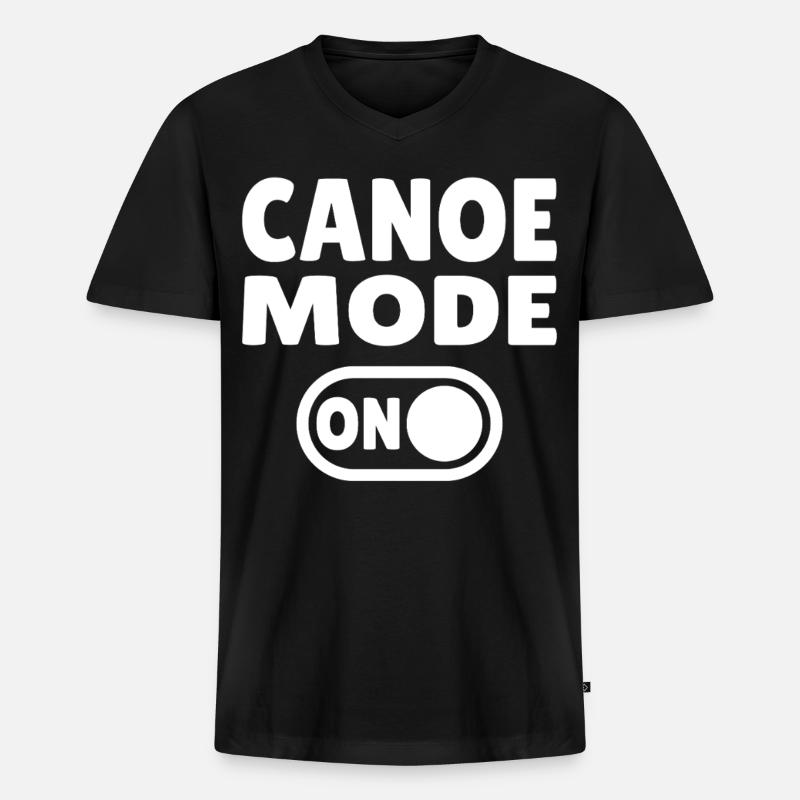 Canoe Mode ON - Männer Premium Bio T-Shirt mit V-Ausschnitt - Schwarz