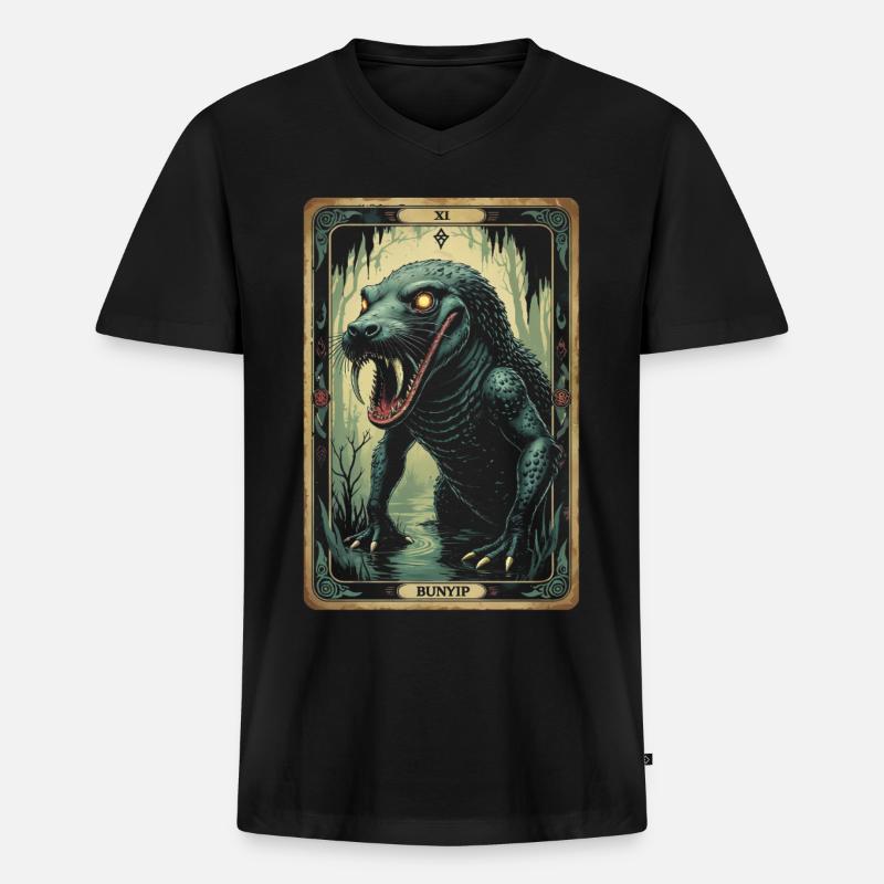 Bunyip Mythological Creatures - Men's Premium Organic T-shirt with V-neck - black