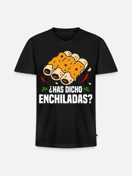 Enchilada Mexican Cuisine Mexicano Costume - Men's Premium Organic T-shirt with V-neck - black
