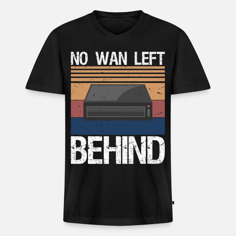 Funny Network Engineer - Männer Premium Bio T-Shirt mit V-Ausschnitt - Schwarz