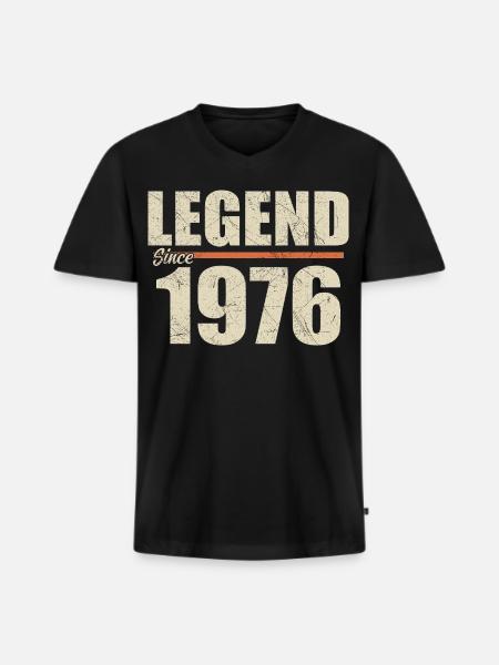 Birthday 1976 | Legend since 1976 - Men's Premium Organic T-shirt with V-neck - black
