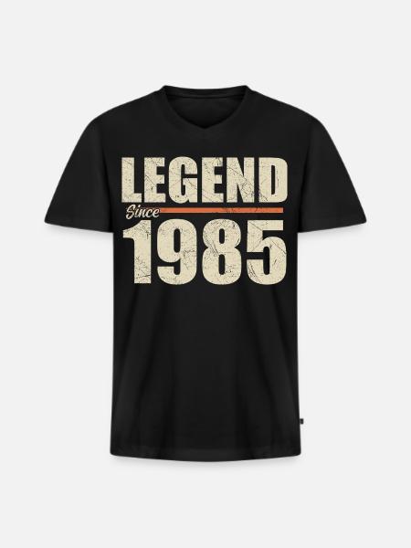 Birthday 1985 | Legend since 1985 - Men's Premium Organic T-shirt with V-neck - black