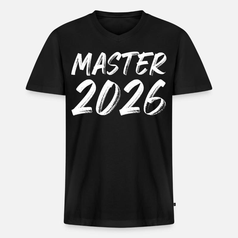 Master 2026 - Männer Premium Bio T-Shirt mit V-Ausschnitt - Schwarz
