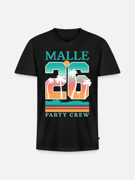 Malle 2026 Mallorca - Men's Premium Organic T-shirt with V-neck - black