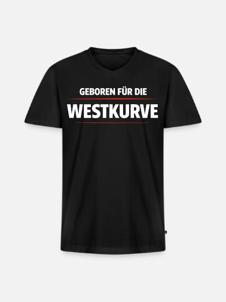 Né pour le Westkurve - T-shirt encolure en V Premium bio Homme - noir