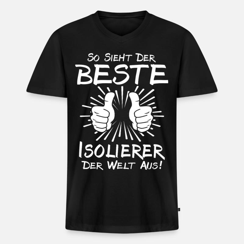 Bester Isolierer - Männer Premium Bio T-Shirt mit V-Ausschnitt - Schwarz