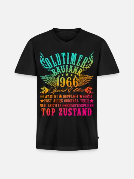 60e verjaardag 60 jaar Versiering 1965 Cadeau Grappig - Mannen Premium Bio T-shirt met V-hals - zwart