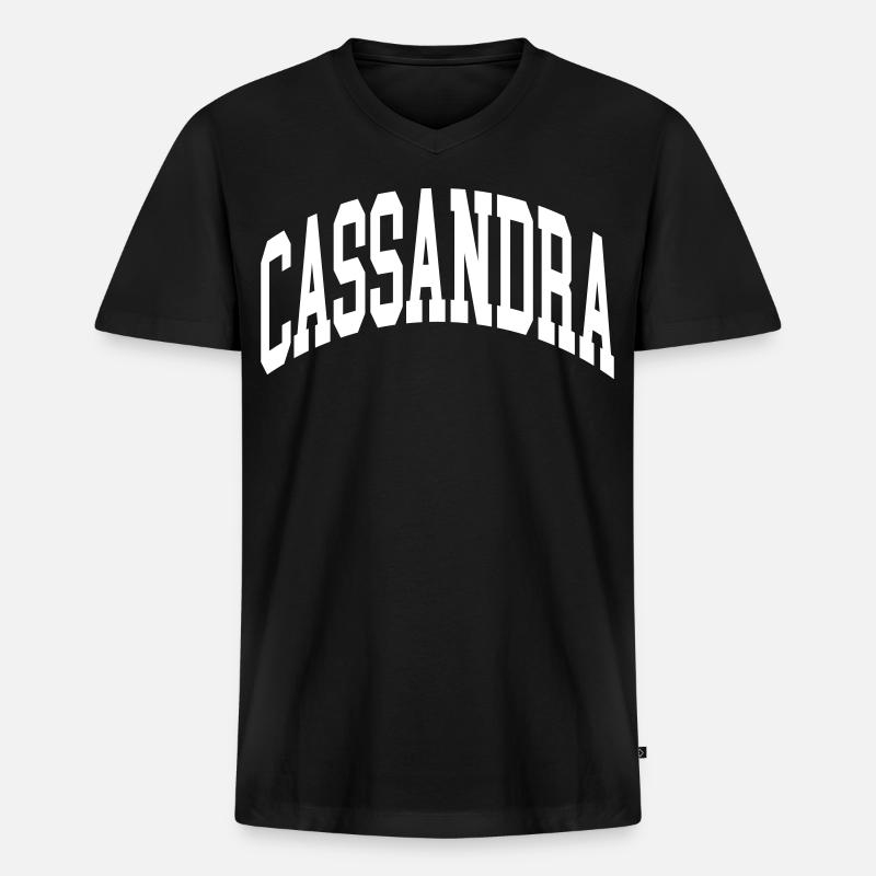 Cassandra - Männer Premium Bio T-Shirt mit V-Ausschnitt - Schwarz