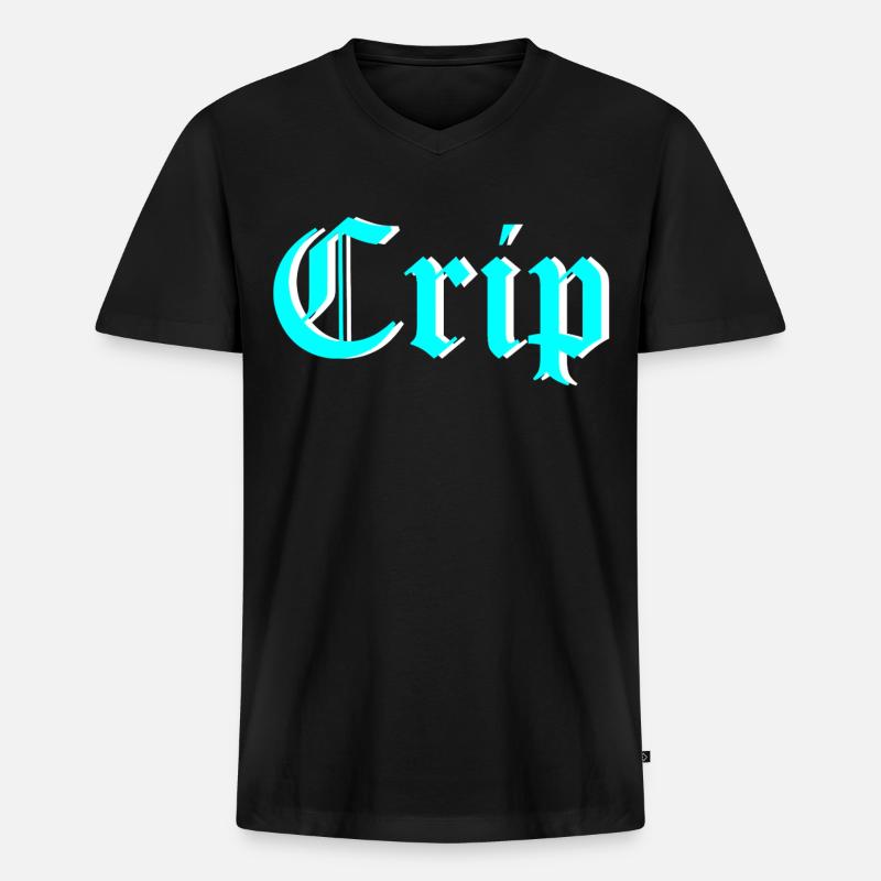 Crip - Männer Premium Bio T-Shirt mit V-Ausschnitt - Schwarz
