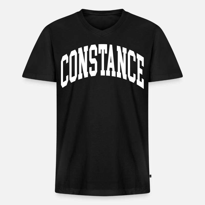 Constance - Männer Premium Bio T-Shirt mit V-Ausschnitt - Schwarz