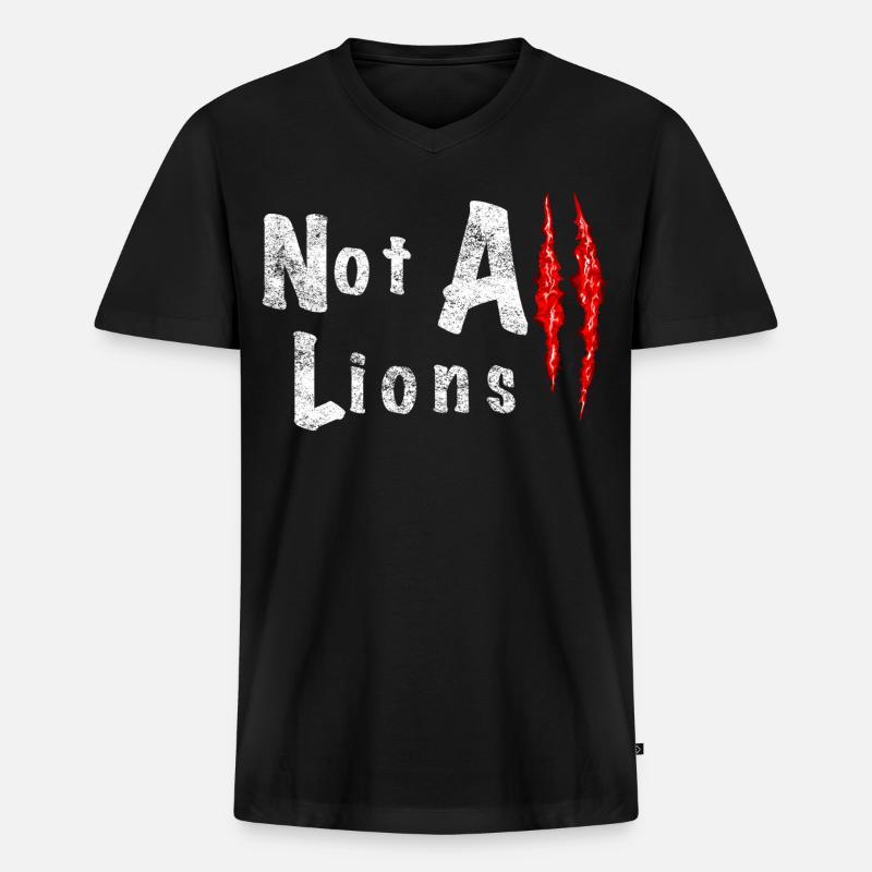 Nicht Alle Löwen 2... - Männer Premium Bio T-Shirt mit V-Ausschnitt - Schwarz