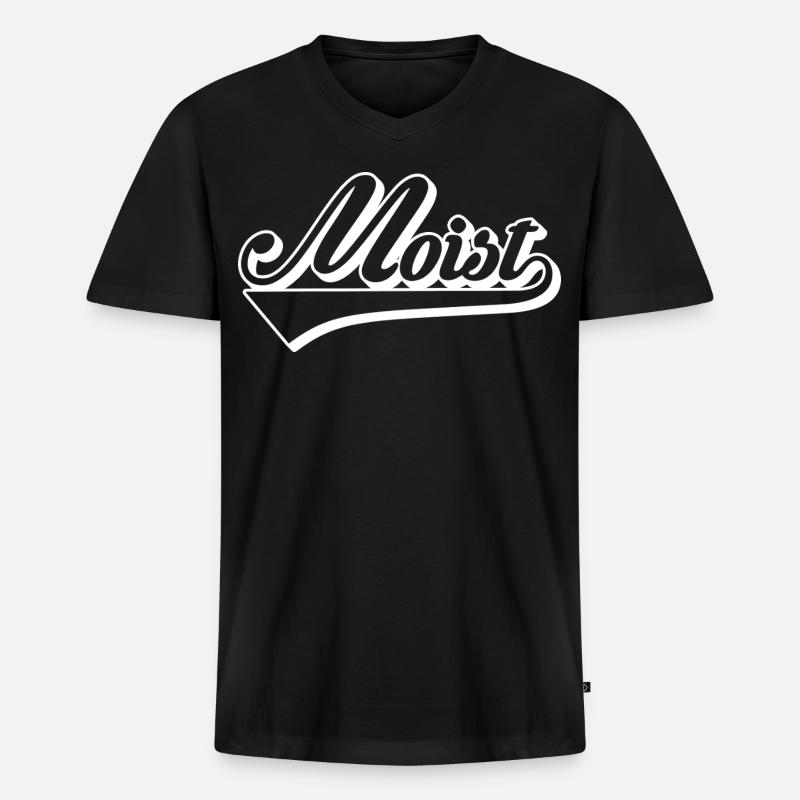 Mobiz Retro Script Logo - Men's Premium Organic T-shirt with V-neck - black