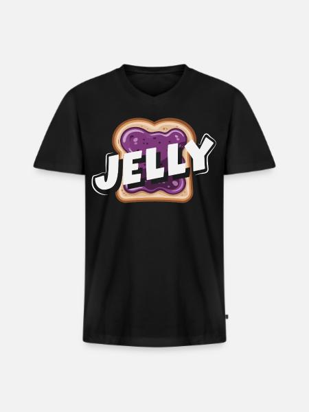 Peanut Butter & Jam Partner Look Design - Men's Premium Organic T-shirt with V-neck - black