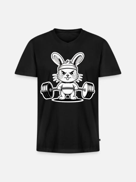 Pumpernickel Rabbit - Men's Premium Organic T-shirt with V-neck - black