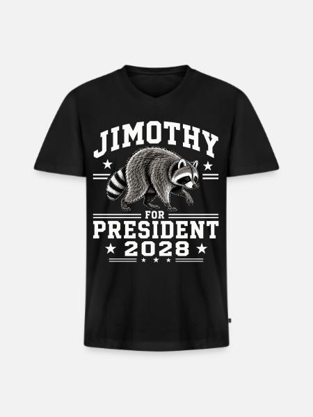 Jimothy as President 2028 - Men's Premium Organic T-shirt with V-neck - black