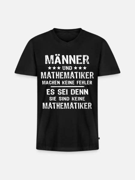 Mathematiker - Männer Premium Bio T-Shirt mit V-Ausschnitt - Schwarz