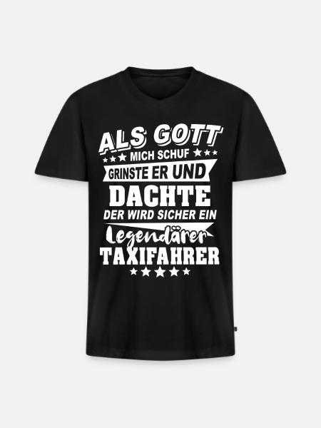 Taxifahrer - Männer Premium Bio T-Shirt mit V-Ausschnitt - Schwarz