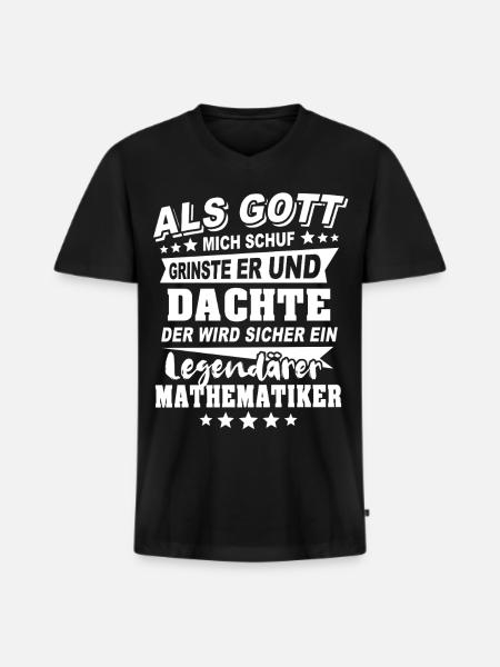 Mathematiker - Männer Premium Bio T-Shirt mit V-Ausschnitt - Schwarz