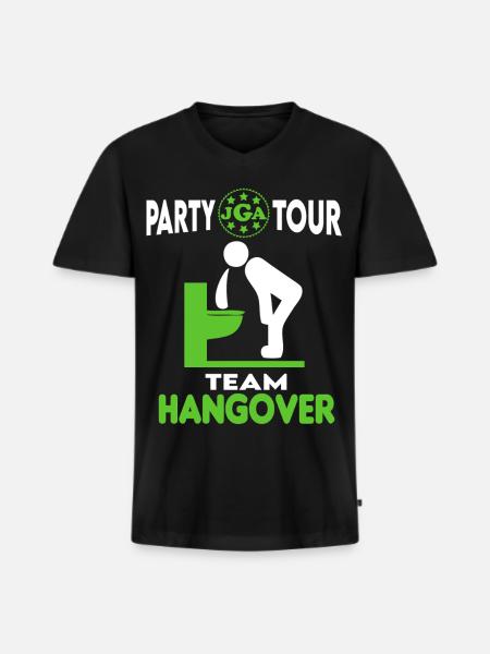 Junggesellenabschied Team Hangover Hochzeit Ringe - Männer Premium Bio T-Shirt mit V-Ausschnitt - Schwarz