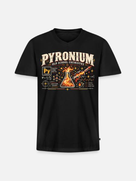 Old School Chemistry  - Männer Premium Bio T-Shirt mit V-Ausschnitt - Schwarz