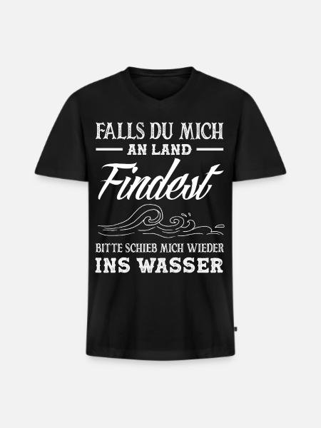 Schwimmsport Schwimmer Spruch Geschenk - Männer Premium Bio T-Shirt mit V-Ausschnitt - Schwarz
