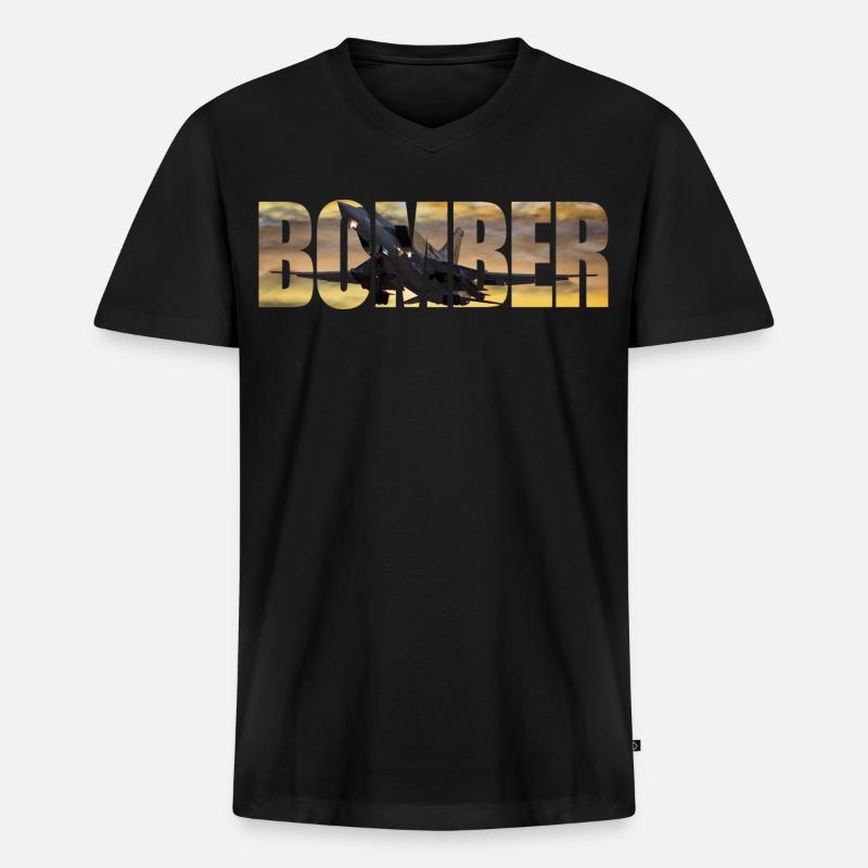 Bomber Tu-22 M3 - Men's Premium Organic T-shirt with V-neck - black