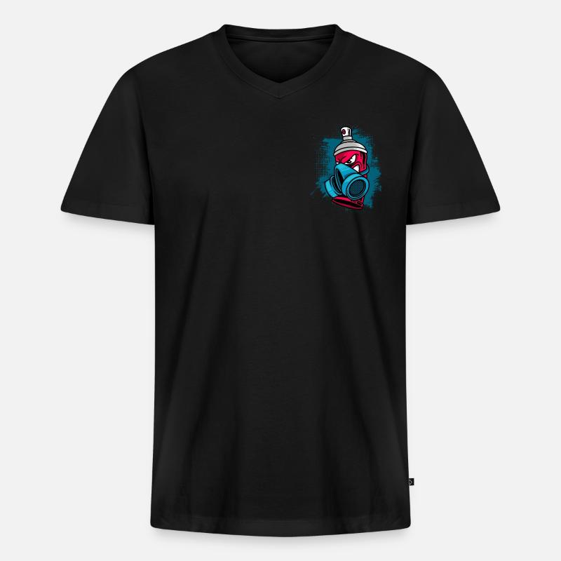 Spraydose Lackierer Kunst Graffiti - Männer Premium Bio T-Shirt mit V-Ausschnitt - Schwarz