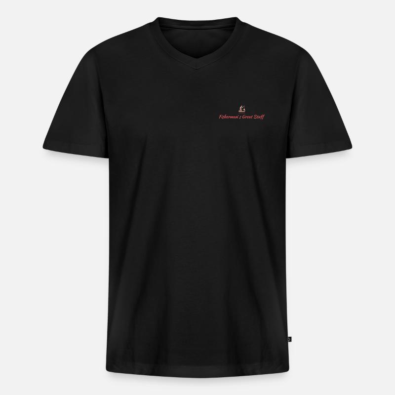 FGS_logo_large - Männer Premium Bio T-Shirt mit V-Ausschnitt - Schwarz