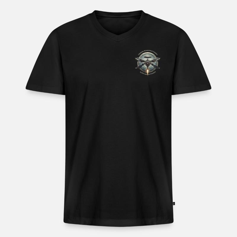 Konstruktion und Innovation - Männer Premium Bio T-Shirt mit V-Ausschnitt - Schwarz