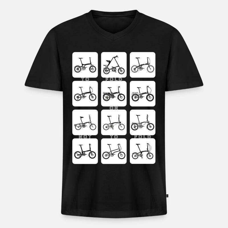 FALTEN ODER NICHT FALTEN (umkehren) - Männer Premium Bio T-Shirt mit V-Ausschnitt - Schwarz