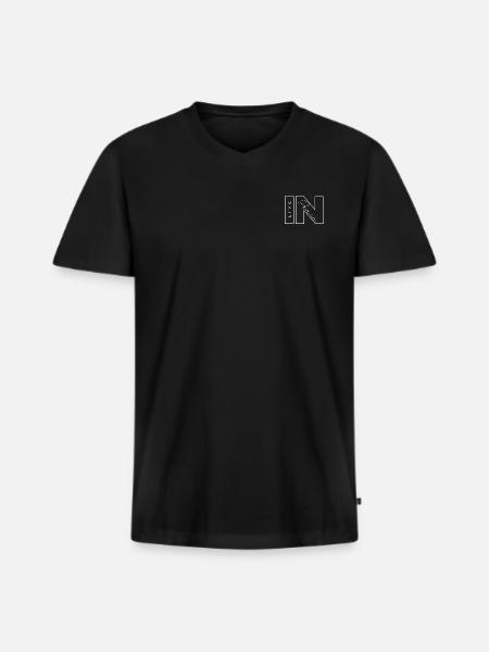 Live in peace - Men's Premium Organic T-shirt with V-neck - black