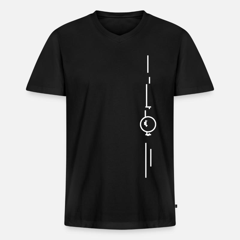 Turmpxl Berlin w - Männer Premium Bio T-Shirt mit V-Ausschnitt - Schwarz