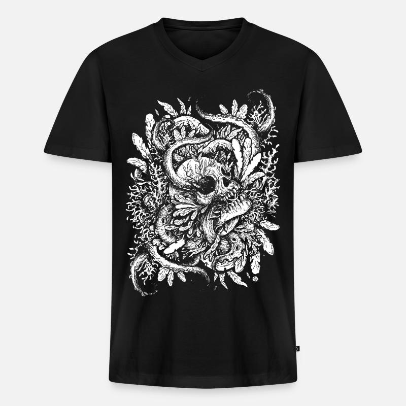Der Ertrunkene Schädel - Männer Premium Bio T-Shirt mit V-Ausschnitt - Schwarz
