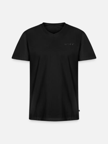 Breathing - Men's Premium Organic T-shirt with V-neck - black