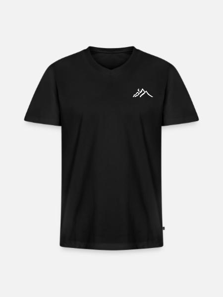 Mountain relief - Men's Premium Organic T-shirt with V-neck - black