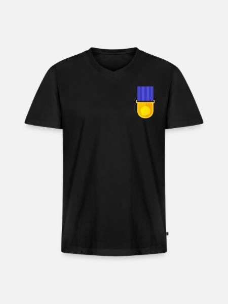 Scotch Bonnet Medal - Men's Premium Organic T-shirt with V-neck - black